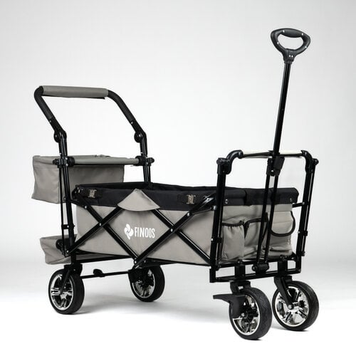 FINOOS FINOOS - Chariot pliable avec toit et accessoires - Grise FINOOS FINOOS - Chariot pliable avec toit et accessoires - Grise