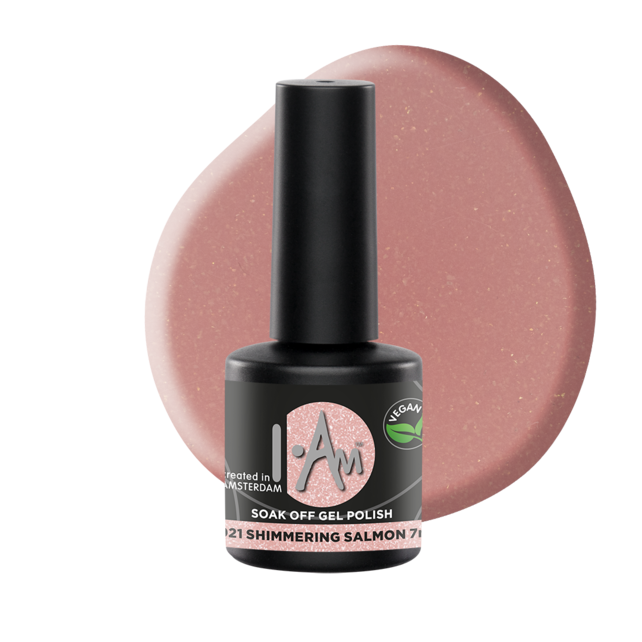 I.Am Soak Off Gel Polish #021 Shimmering Salmon (7ml)