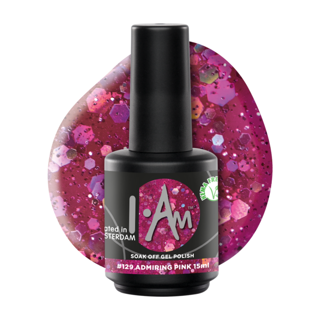 Soak Off Gel Polish #129 Admiring Pink (15ml) Soak Off Gel Polish #129 Admiring Pink (15ml)