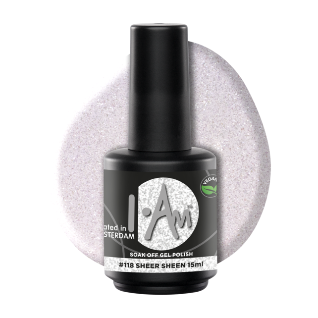 I.Am Soak Off Gel Polish #118 Sheer Sheen (15ml)