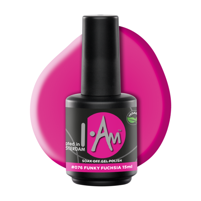 I.Am Soak Off Gel Polish #076 Funky Fuchsia (15ml) I.Am Soak Off Gel Polish #076 Funky Fuchsia (15ml)