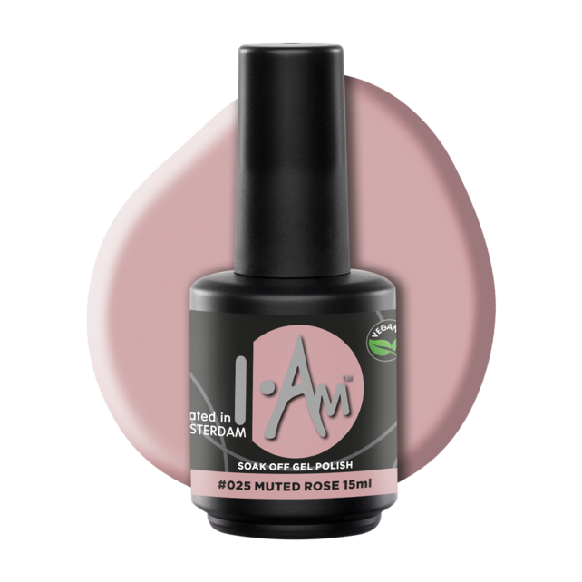 I.Am Soak Off Gel Polish #025 Muted Rose (15ml)