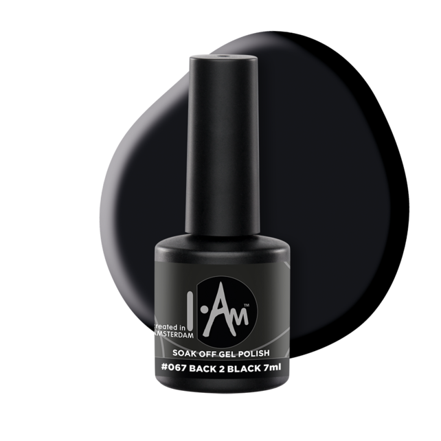 I.Am Soak Off Gel Polish #067 Back 2 Black (7ml)