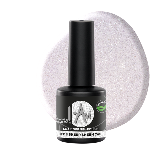 I.Am Soak Off Gel Polish #118 Sheer Sheen (7ml)