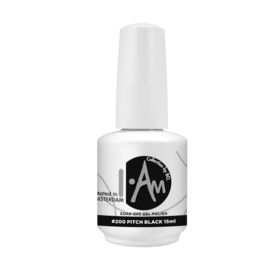 I.Am by BO. Soak Off Gel Polish #200 Pitch Black (15ml)