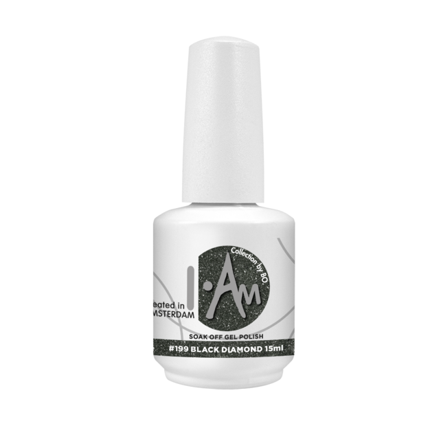 I.Am by BO. Soak Off Gel Polish #199 Black Diamond (15ml)