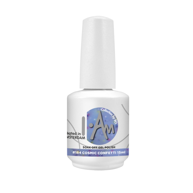 I.Am by BO. Soak Off Gel Polish #184 Cosmic Confetti (15ml)