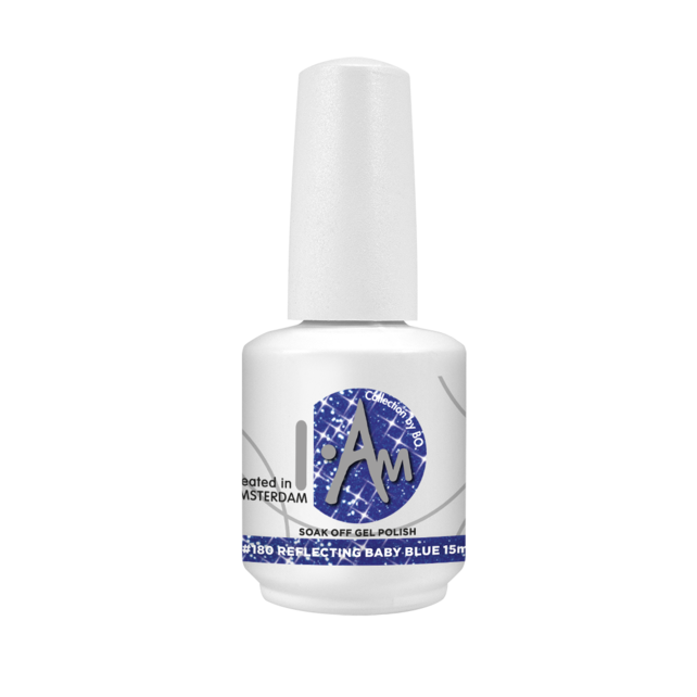 I.Am by BO. Soak Off Gel Polish #180 Reflecting Baby Blue (15ml)