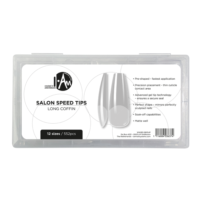 I.Am by BO. Salon Speed Tips - Long Coffin