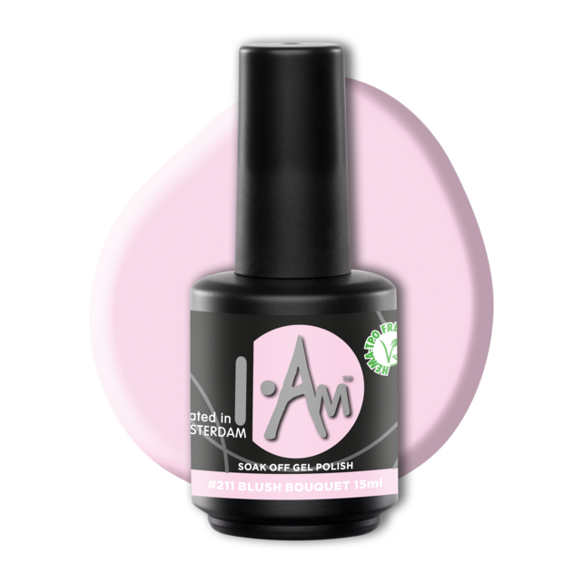 I.Am Soak Off Gel Polish #211 Blush Bouquet (15ml)