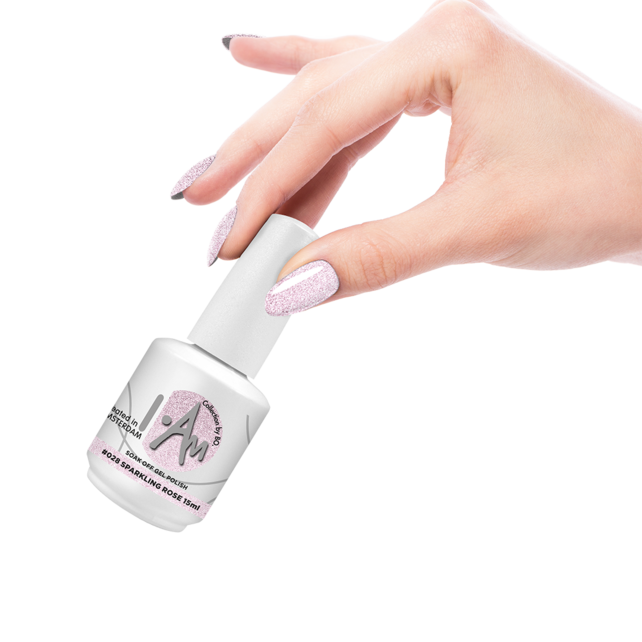 I.Am by BO. Soak Off Gel Polish #028 Sparkling Rose (15ml)