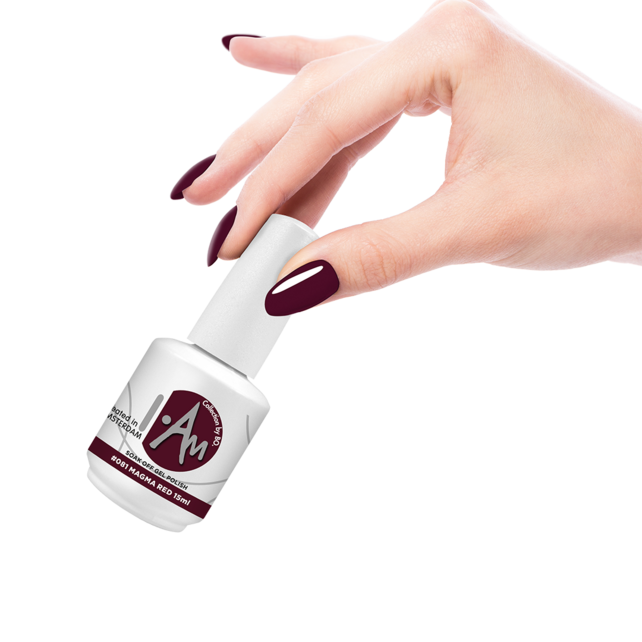I.Am by BO. Soak Off Gel Polish #081 Magma Red (15ml)