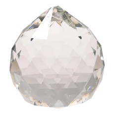 Terra Vita Sphère de Cristal Feng Shui | Perle Noire à Facettes