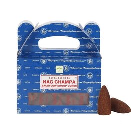SATYA Cônes d'Encens à refoulement | Nag Champa (75 grammes)