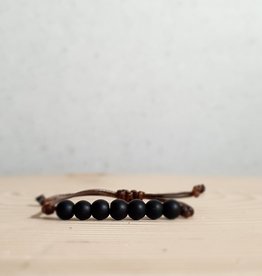 Terra Vita Bracelet  en Obsidienne (5 mm)