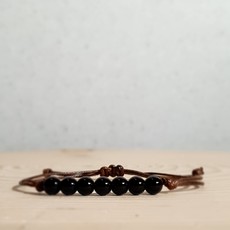 Terra Vita Bracelet  en Tourmaline Noire (6 mm)