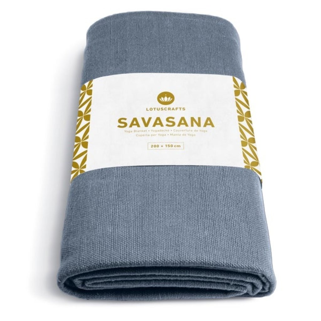 LOTUSCRAFTS Yogadeken SAVASANA Biologisch Katoen | Cornflower