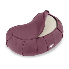 LOTUSCRAFTS Zafu Meditation Cushion ZEN Half Moon | Aubergine