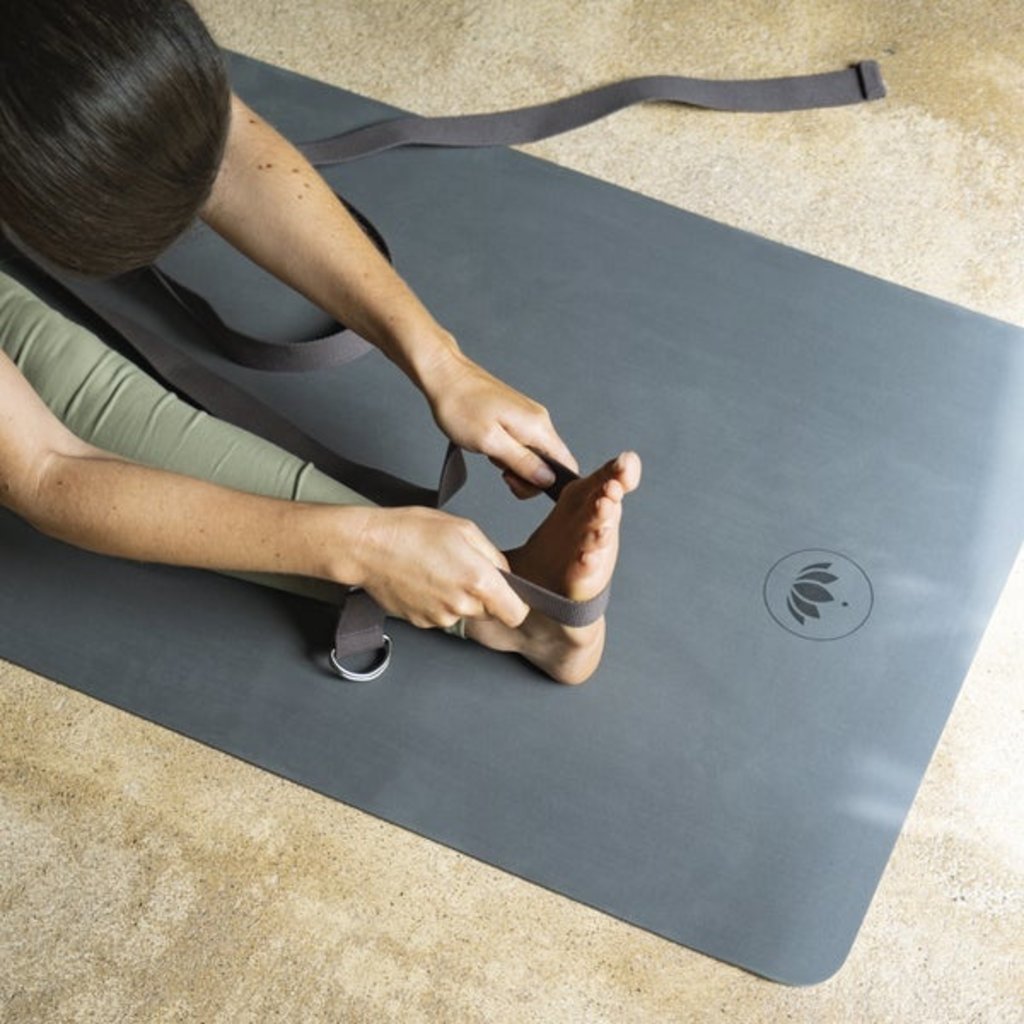 LOTUSCRAFTS Sangle de Yoga 100 % coton (Anthracite)