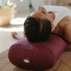 LOTUSCRAFTS Yoga Bolster RESTAURATIEF L | Zwarte Blokafdruk