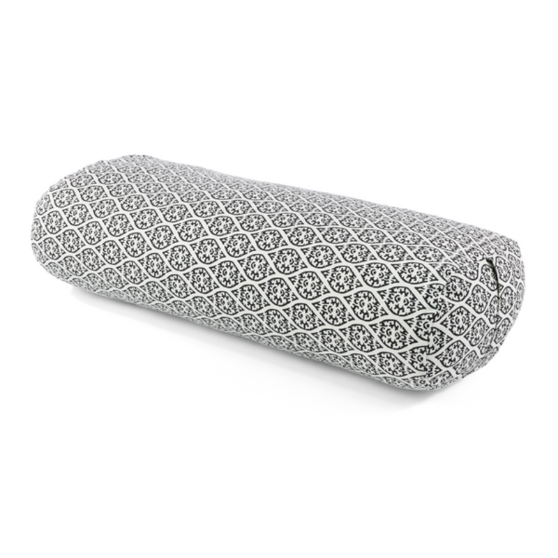 LOTUSCRAFTS Yoga Bolster RESTORATIVE L  | Black Block Print