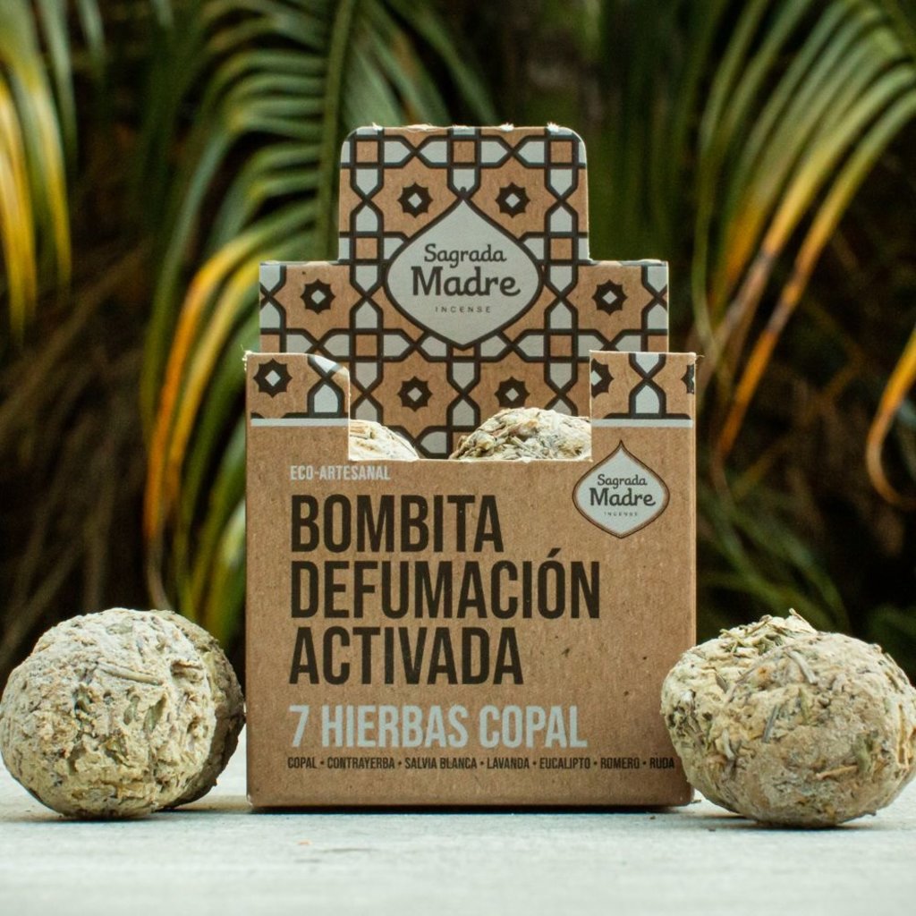 Sagrada Madre Incense Smudge Bomb | 7 Kruiden & Copal (8 stuks)