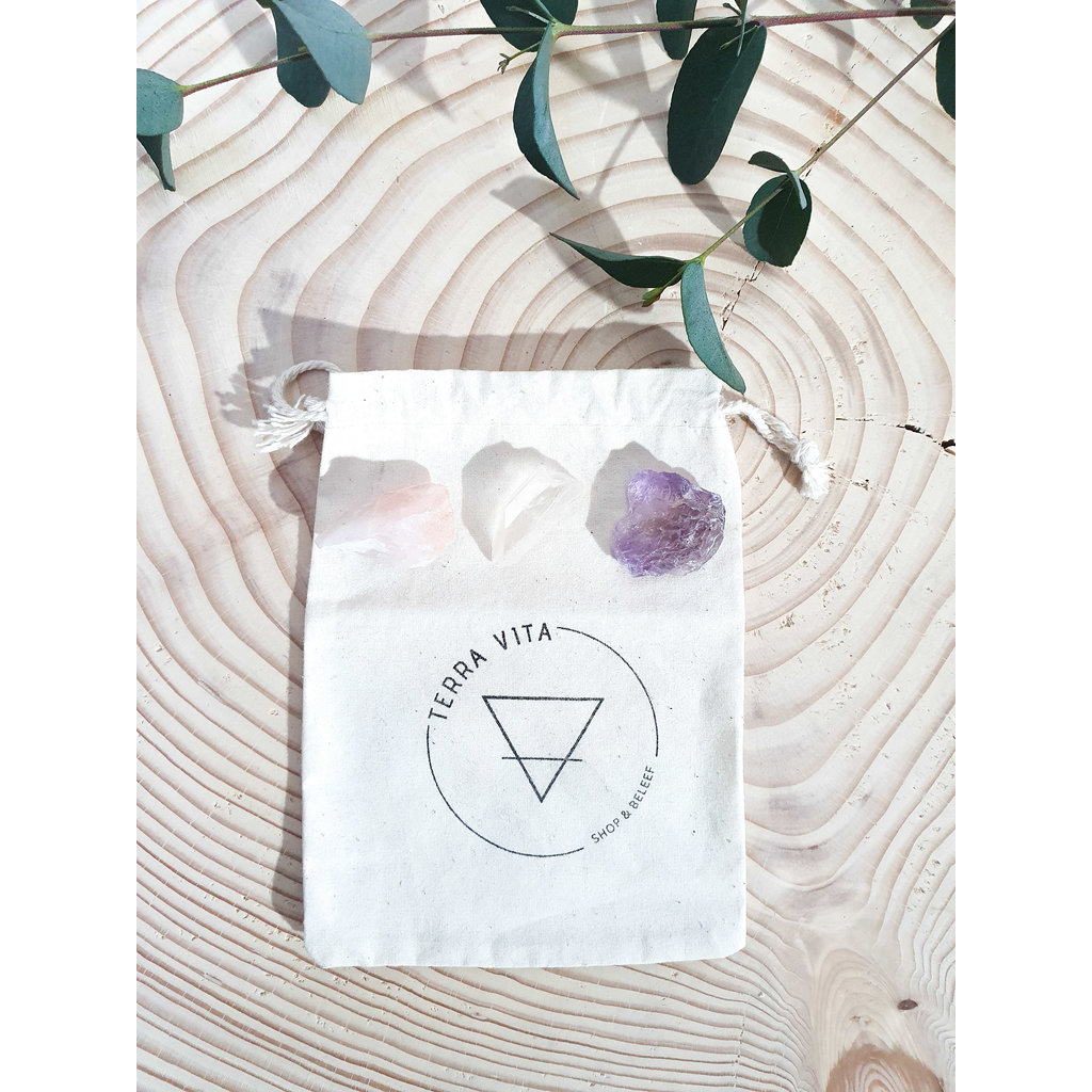 Terra Vita Ensemble de Cristaux Brutes | Triangle d'Or