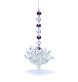 Terra Vita Feng Shui Crystal Lotus | With Purple Chain