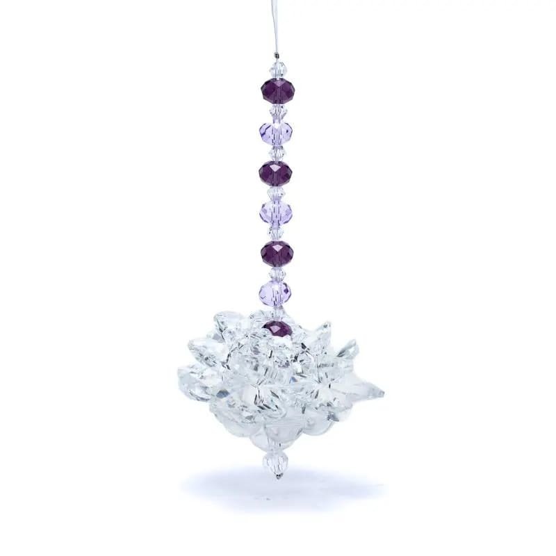 Terra Vita Feng Shui Crystal Lotus | With Purple Chain