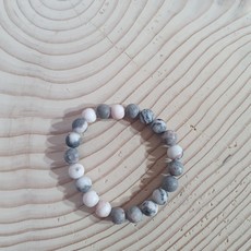 Terra Vita Pink Zebra Jasper Bracelet (8 mm)