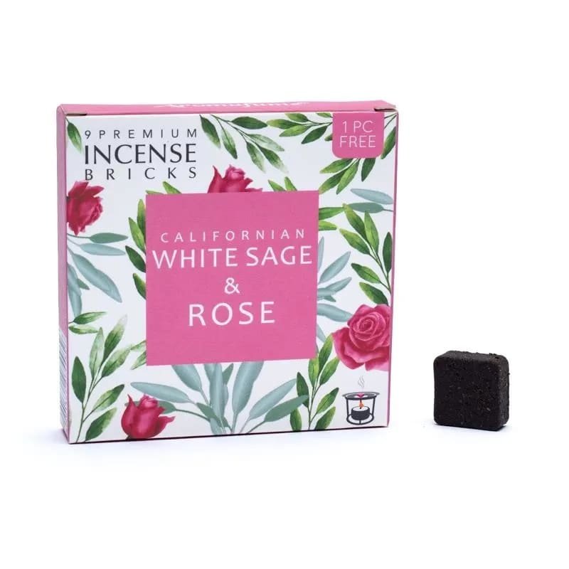 Aromafume Icense Bricks  | White Sage & Rose (9pcs)