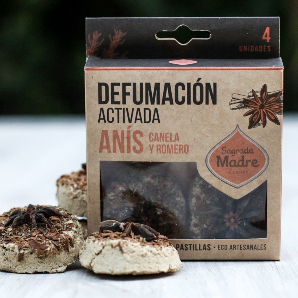 Sagrada Madre Incense Carbon Disk | Anise and Cinnamon (4 pcs)
