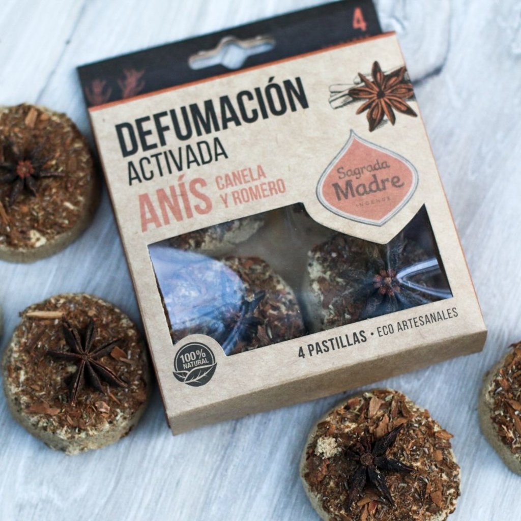 Sagrada Madre Incense Carbon Disk | Anise and Cinnamon (4 pcs)