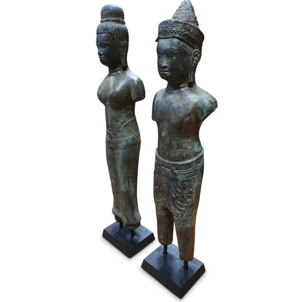 Terra Vita Statues En Bronze Khmer (Ensemble)