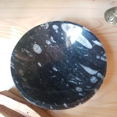 Terra Vita Small Bowl in Fossilized Orthoceras Marble