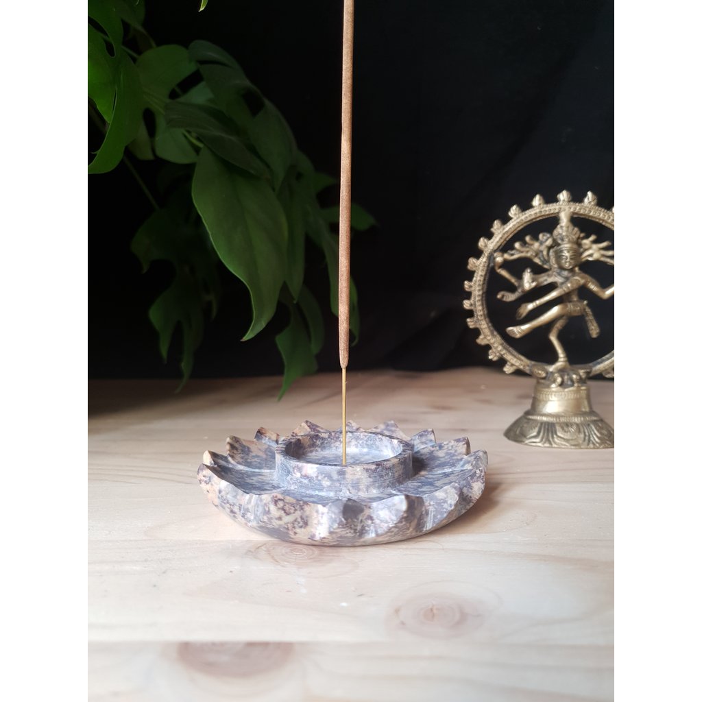 Terra Vita Incense and Candle Burner Lotus | Soapstone