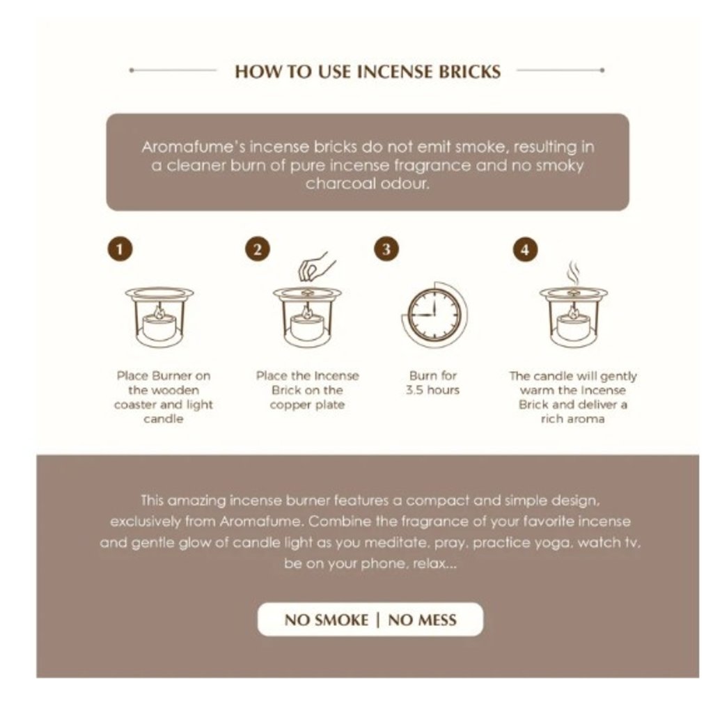Aromafume Icense Bricks  | White Sage & Rose