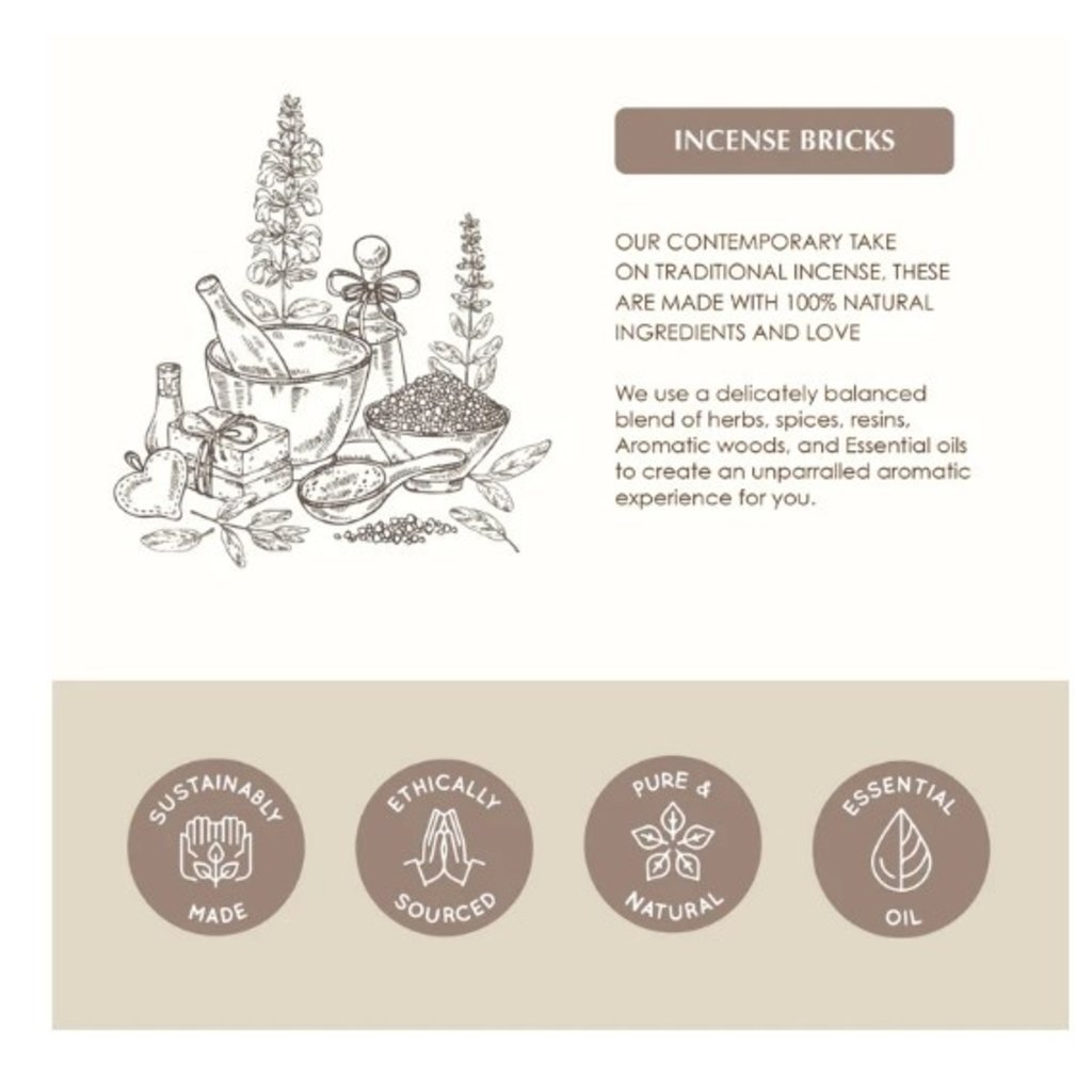 Aromafume Icense Bricks  | White Sage & Rose