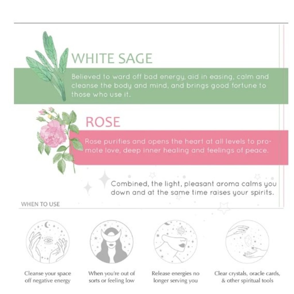 Aromafume Briques d'Encens | Sauge Blanche & Rose