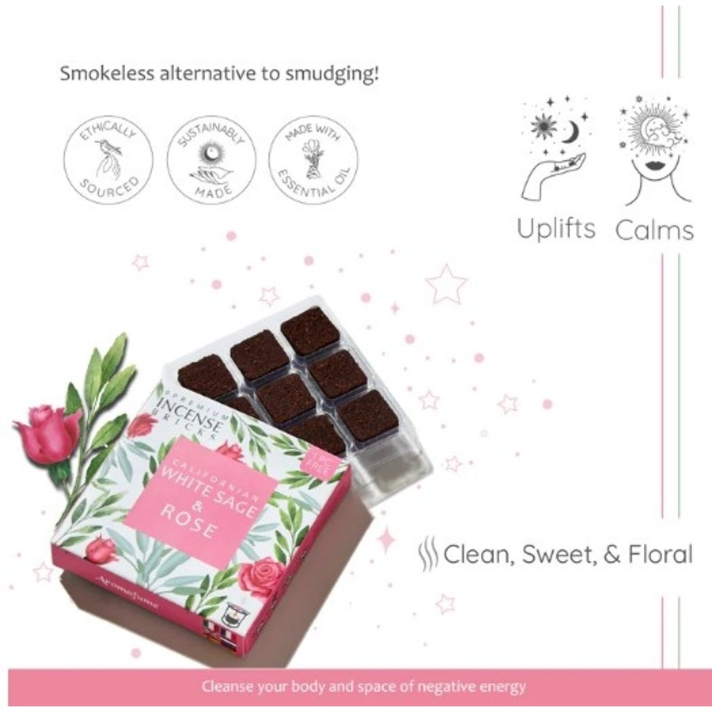 Aromafume Icense Bricks  | White Sage & Rose