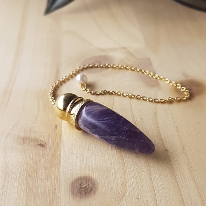 Terra Vita Amethyst Pendulum With Chamber