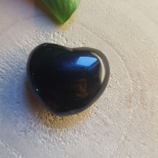 Terra Vita Coeur Obsidienne Dorrée (4,5cm)