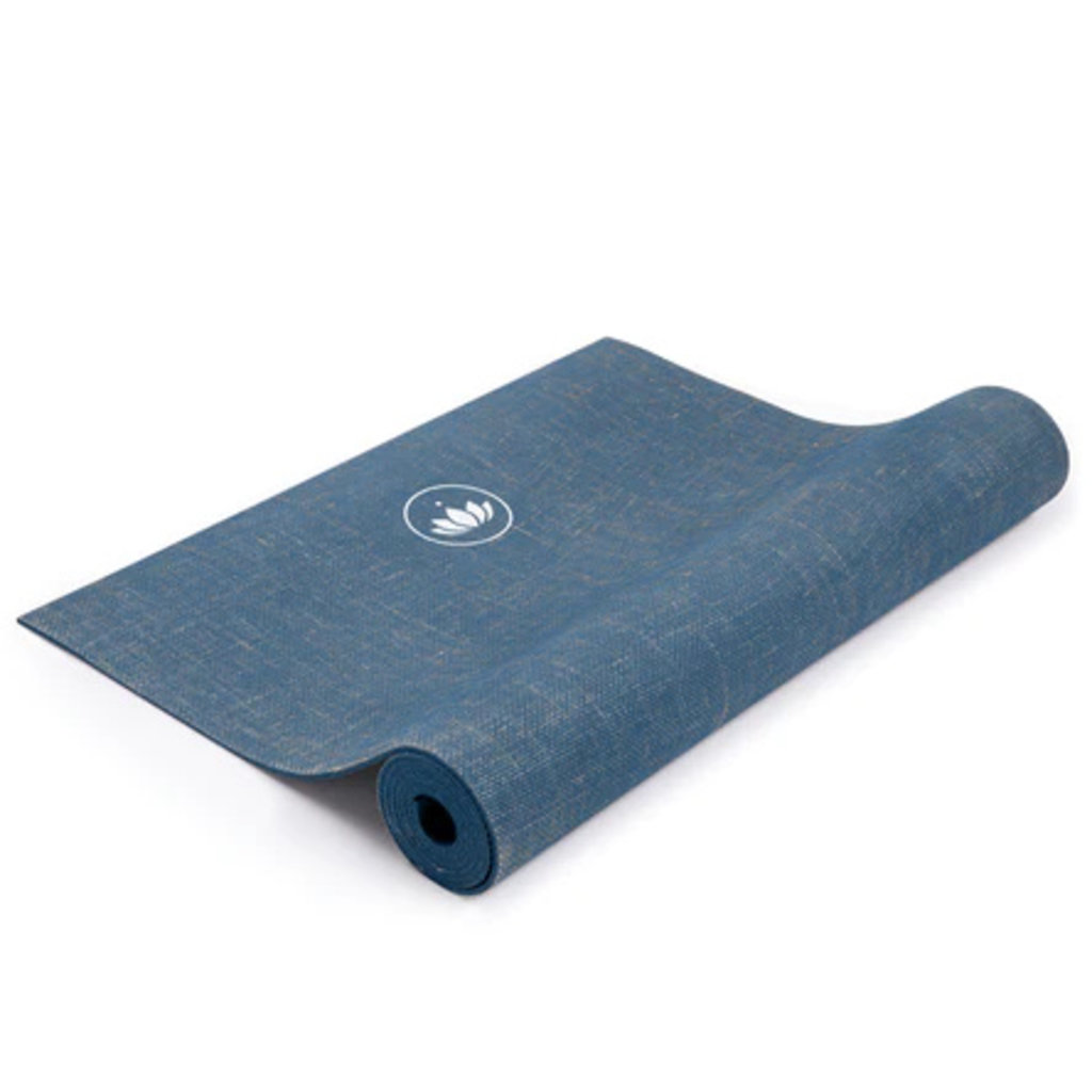 LOTUSCRAFTS Yoga Mat OEKO Jute | Marine Blue