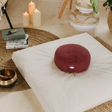 LOTUSCRAFTS Meditatiekussen Lotus (H: 10cm)(Bordeaux)