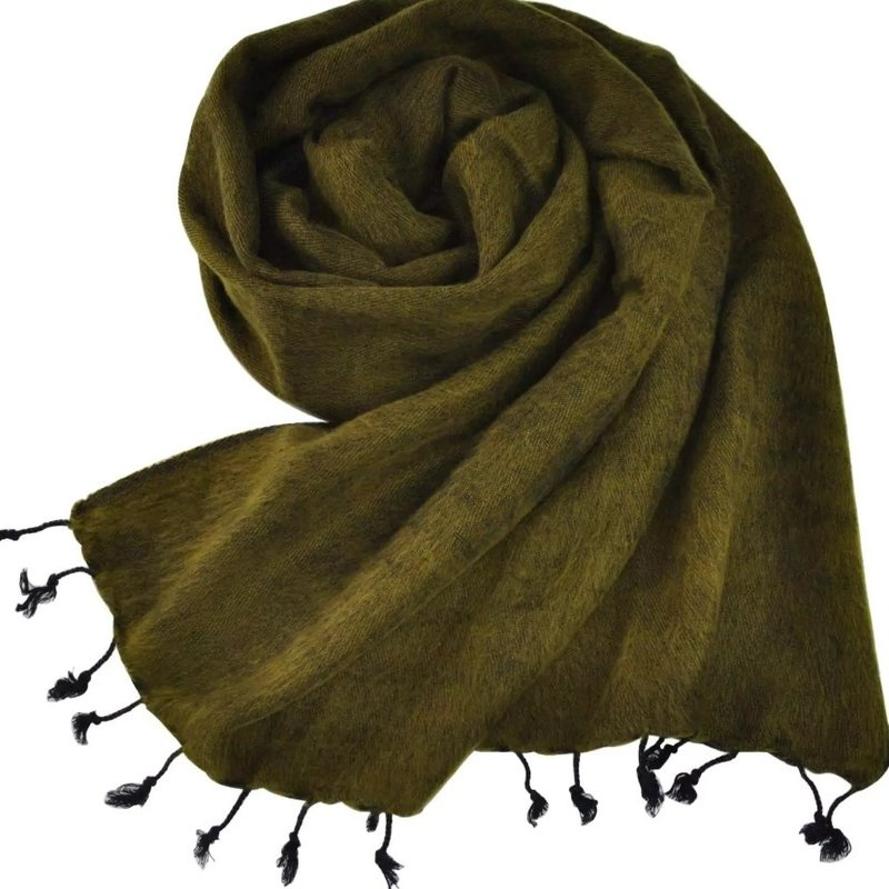 Oriental Arts Nepal Shawl (Olive)