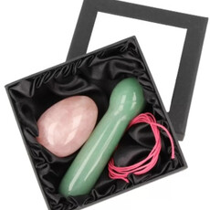 Terra Vita Yoni Massage Set | Pink Quartz / Aventurine Green