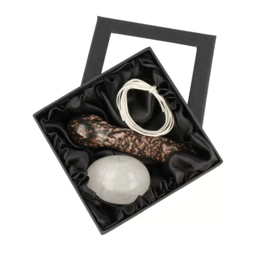 Terra Vita Yoni Massage Set | Rock crystal / Rhodonite
