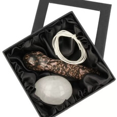 Terra Vita Yoni Massage Set | Rock crystal / Rhodonite