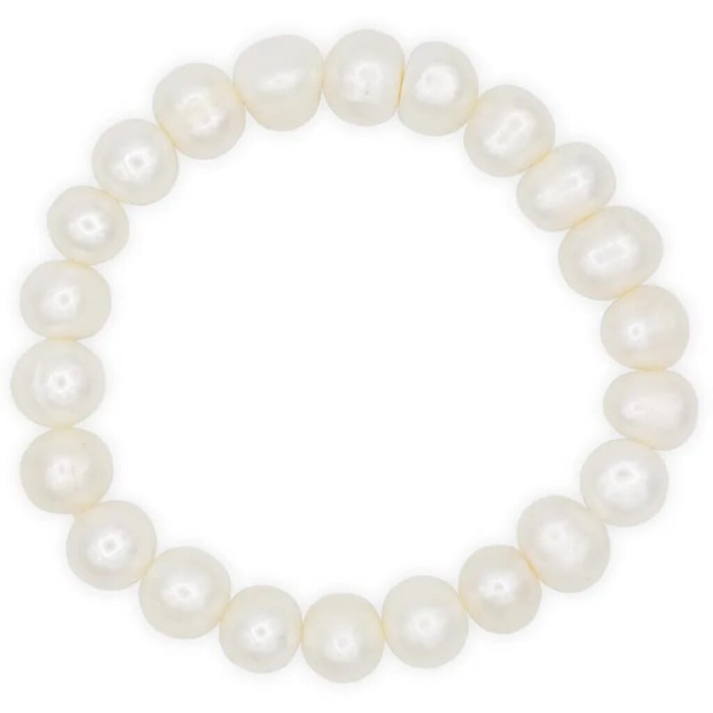 Terra Vita Bracelet de perles de pommes de terre blanches (8 mm)