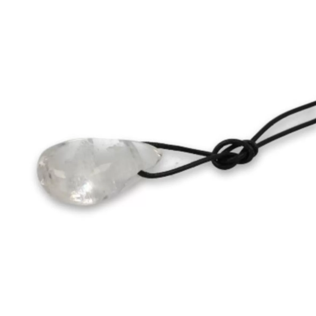 Terra Vita Rock Crystal Pendant With Cord (AA Quality)